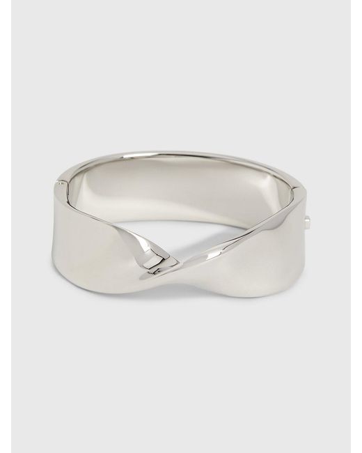 Calvin Klein Natural Twisted Hinged Bangle Bracelet