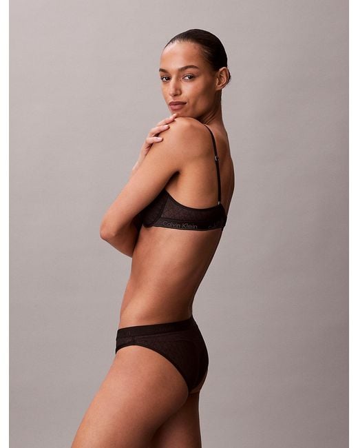 Calvin Klein Black Lightly Lined Demi Bra