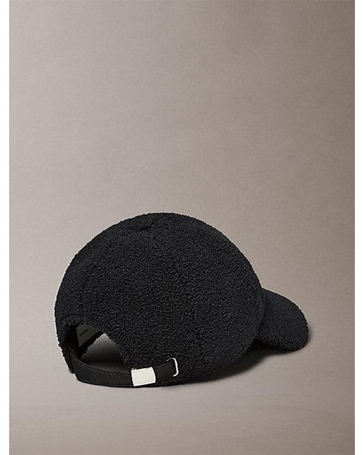 Calvin Klein Black Bouclé-Baseballcap
