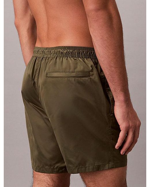 Calvin Klein Green Medium Drawstring Swim Shorts Ck Tech for men