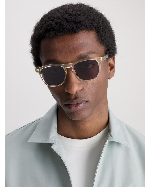 Calvin Klein Purple Rectangle Sunglasses Ck23505S for men