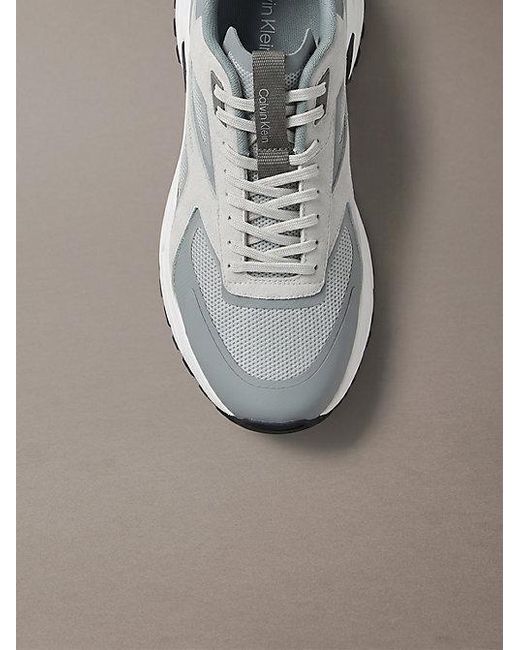 Calvin Klein Metallic Knit Mesh Runner Trainers for men