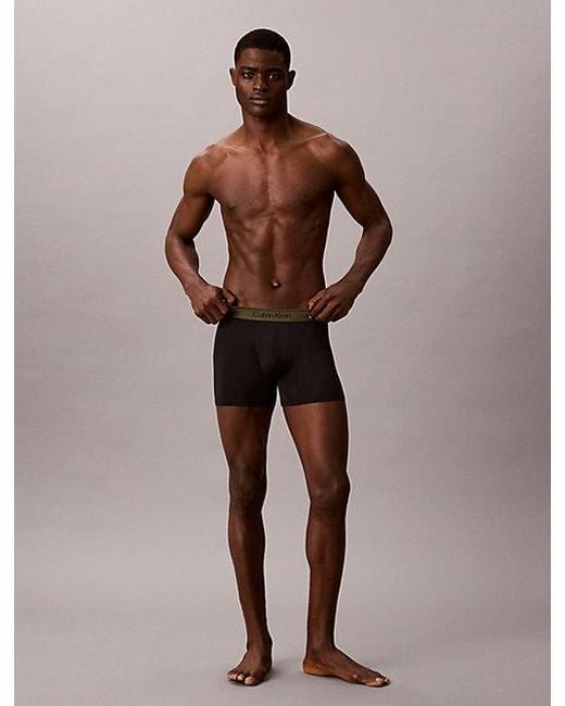 Calvin Klein Black 3 Pack Boxer Briefs Microfibre Stretch for men