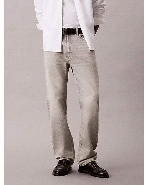 Calvin Klein Gray Jeans Standard Straight Jeans for men