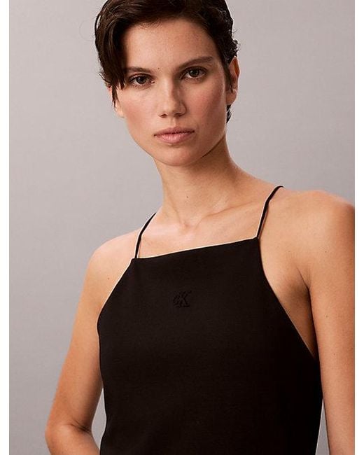 Calvin Klein Black Jeans Milano Jersey Cami Dress