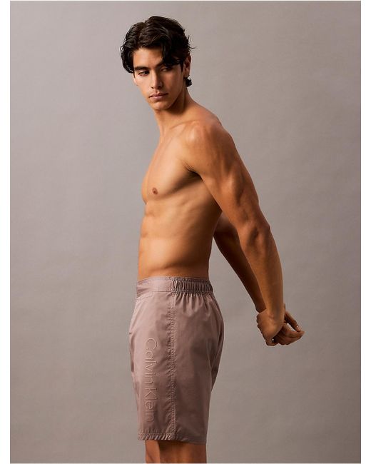 Calvin Klein Multicolor Solid 7" Swim Shorts for men