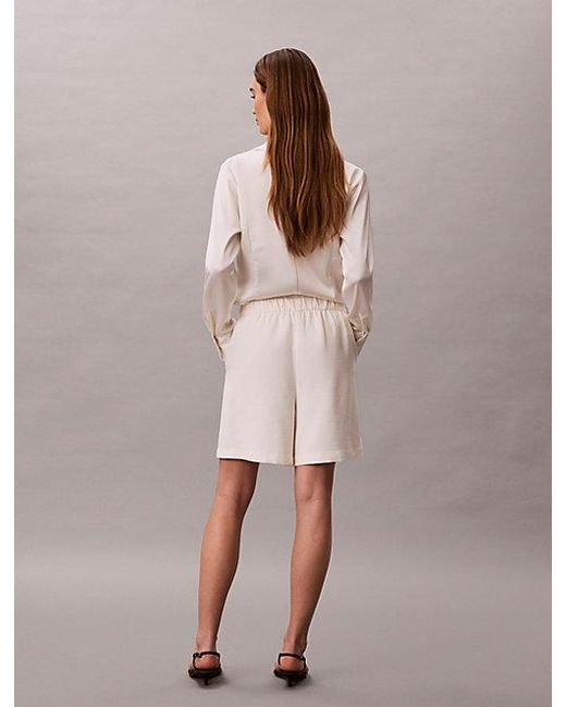 Calvin Klein Pink Relaxed Textured Knit Shorts