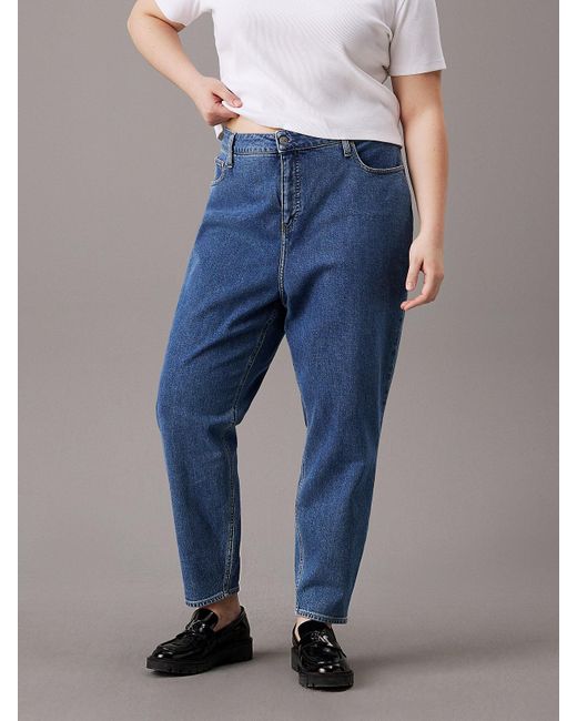 Calvin Klein Blue Plus Size Mom Jeans