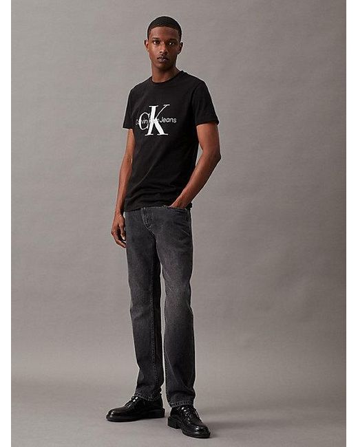 Calvin Klein Blue Jeans Slim Monogram T-Shirt for men
