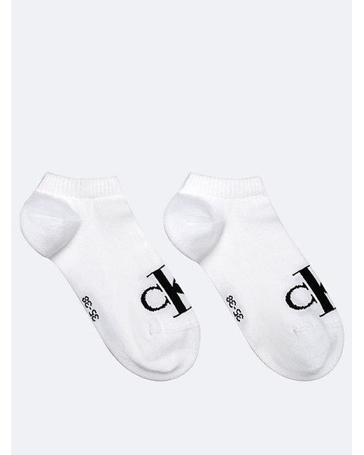 Calvin Klein 2-Pack Enkelsokken in het White