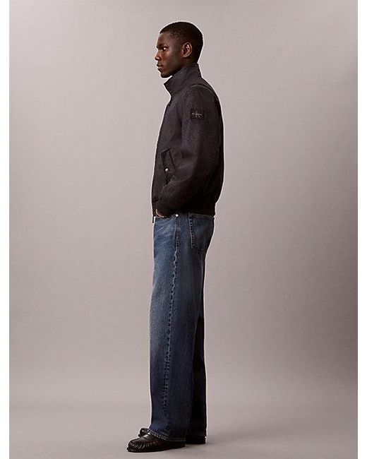 Calvin Klein Black Jeans Tech Denim Zip Up Jacket for men