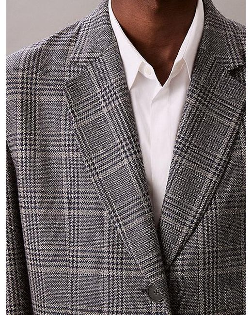 Calvin Klein Relaxed Tailored Jas in het Multicolor