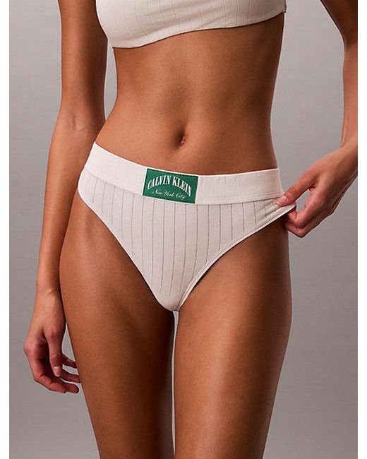 Calvin Klein Multicolor Thong Heritage Cotton Stretch