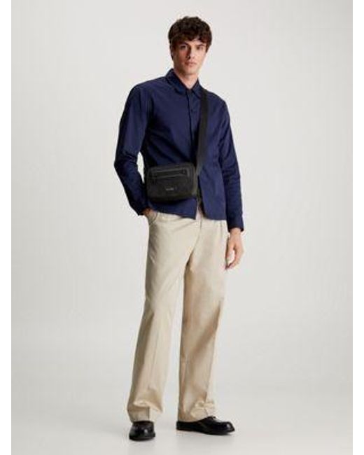 Calvin Klein Crossbody Bag mit Logo-Jacquardmuster in Black für Herren