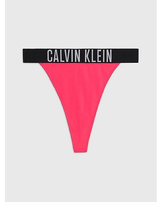 Parte de abajo de bikini tanga - Intense Power Calvin Klein de color Red