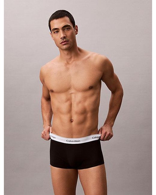 Calvin Klein Blue 3 Pack Low Rise Trunks for men