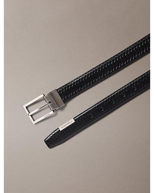 Calvin Klein Multicolor Reversible Snake Effect Leather Belt for men