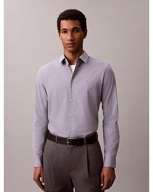 Calvin Klein Multicolor Cotton Stretch Slim Button Down Shirt for men