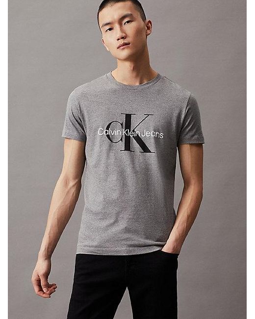 Calvin Klein Blue Jeans Slim Monogram T-Shirt for men