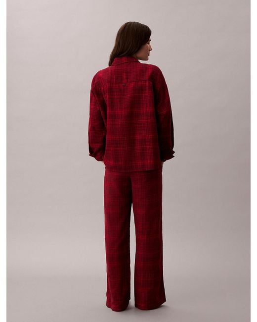 Pantalon De Pyjama En Flanelle Calvin Klein en coloris Red
