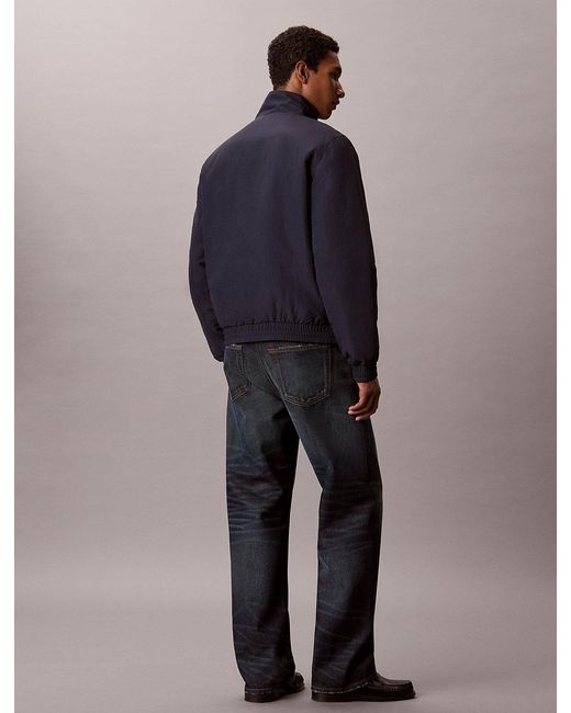 Calvin Klein Blue Padded Nylon Zip-Up Jacket for men