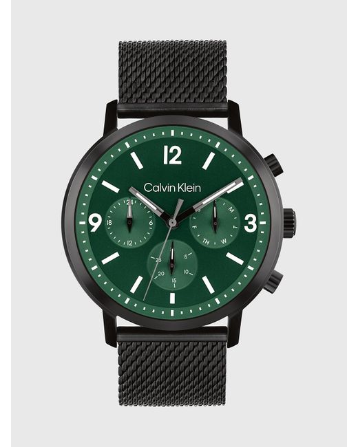 Calvin Klein Green Multifunction Mesh Bracelet Watch for men