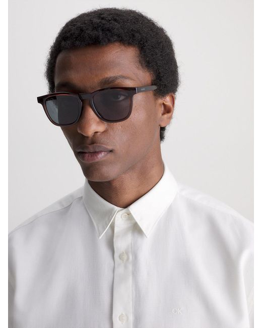 Calvin Klein Blue Rectangle Sunglasses Ck23505S for men