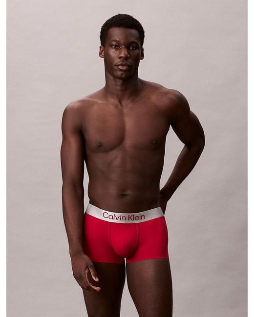 Calvin Klein Red Low Rise Trunks for men