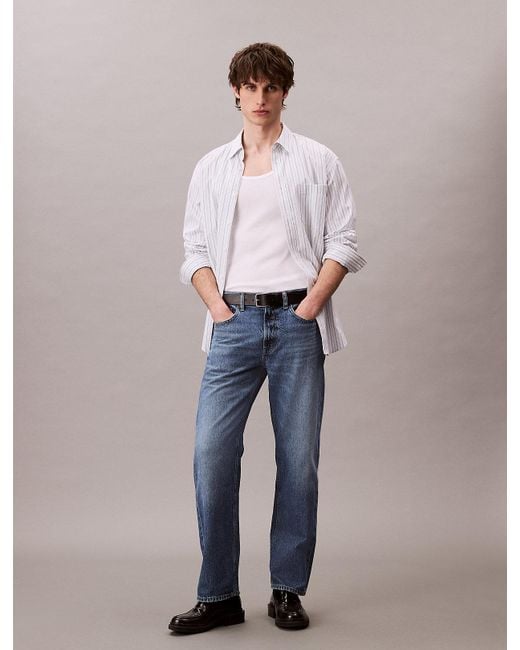 Calvin Klein Blue 90's Straight Jeans for men