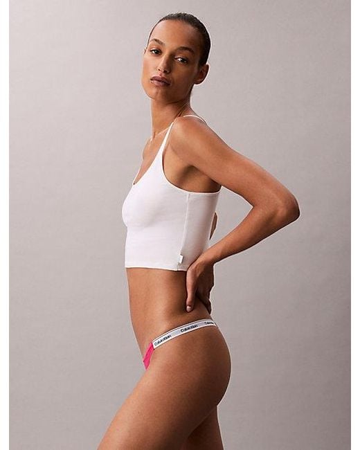 Calvin Klein Multicolor Dipped String Thong Icon Logo