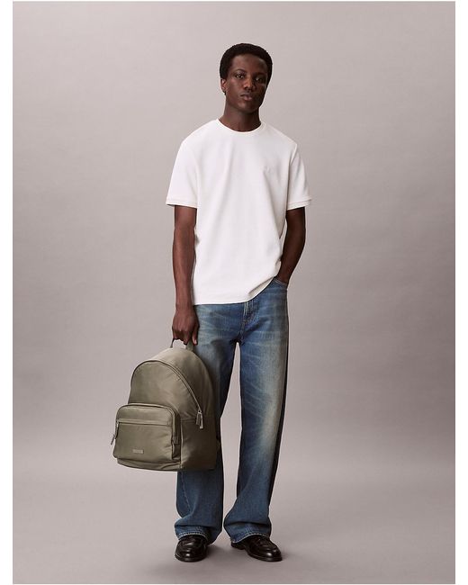 Calvin Klein Green Matte Nylon Backpack for men