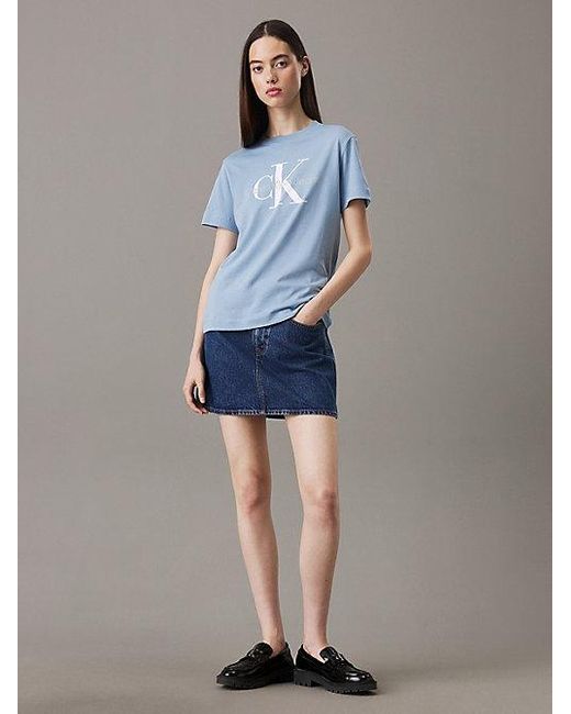 Calvin Klein Monogram T-Shirt in het Blue