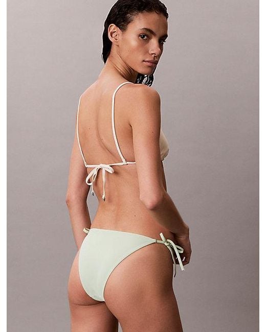 Calvin Klein Green Tie Side Bikini Bottoms Intense Power