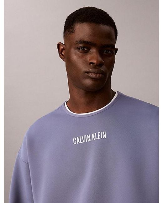 Calvin Klein Purple Sport Quick Dry Performance Pocket Sweatshirt for men