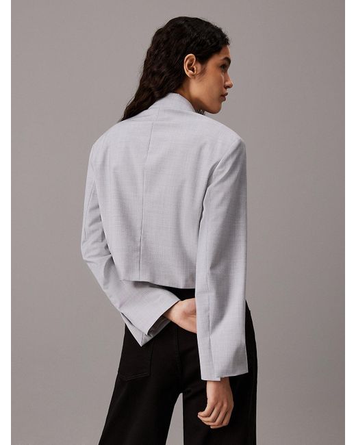 Calvin Klein Gray Oversized Suiting Jacket