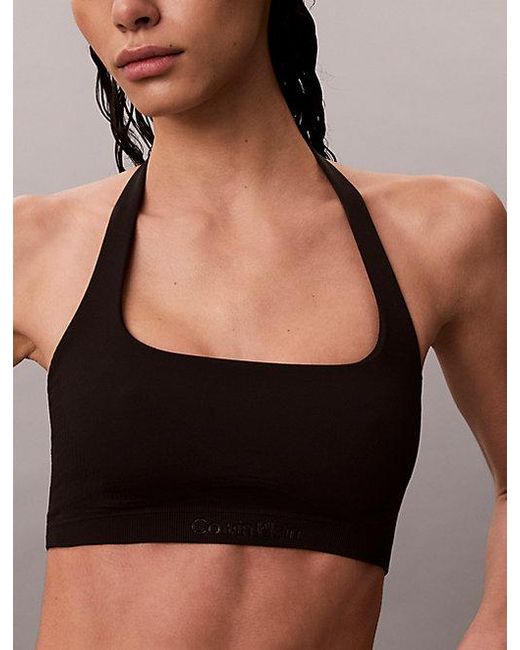 Calvin Klein Brown Shapewear Bikini Top Ck Icon