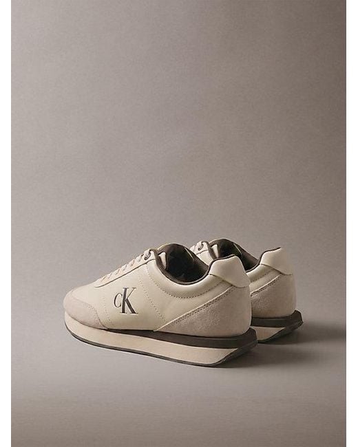 Calvin Klein Multicolor Leather Signature Logo Runner Trainers