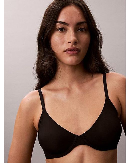 Calvin Klein Black Unlined Demi Bra Perfectly Fit Ultralight