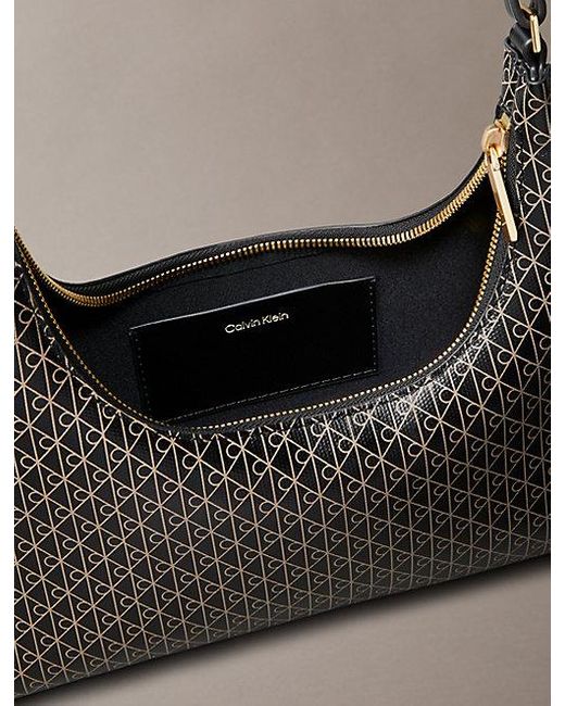Calvin Klein Gray Schultertasche Mit Durchgehendem Monogramm-Logo