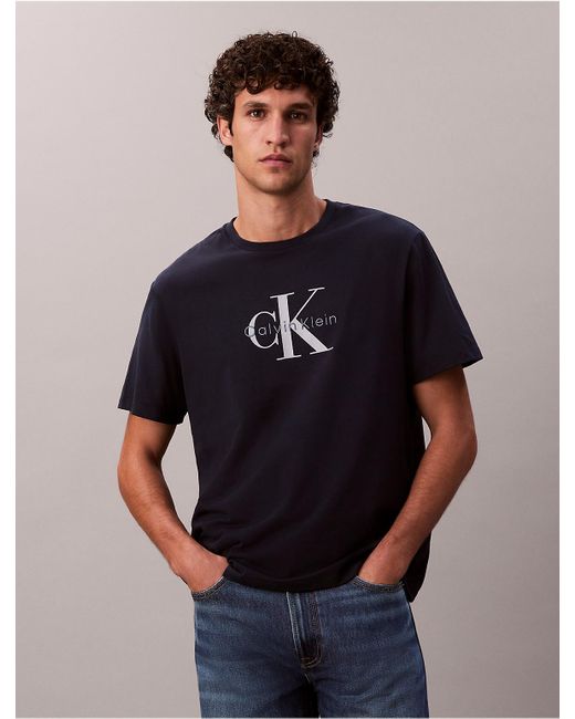 Calvin Klein Blue Calvin Klein Monologo Tee for men