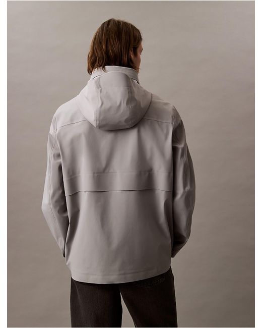Calvin Klein Gray Nylon Stretch Tech Jacket for men