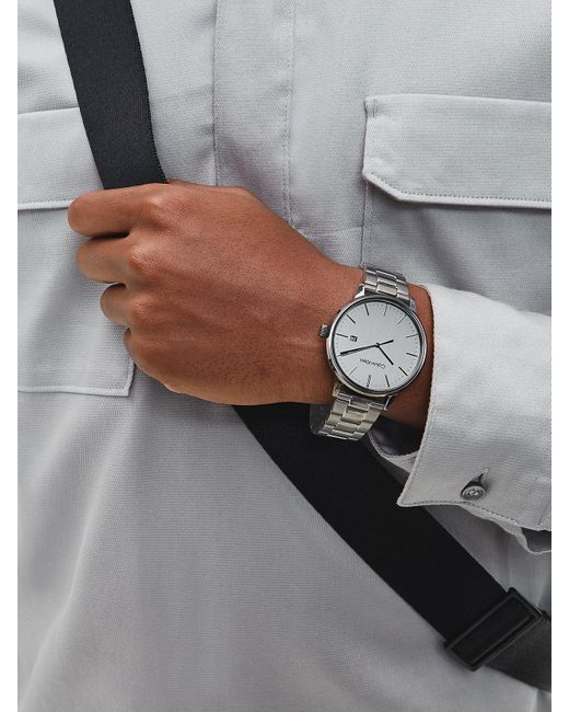 Calvin Klein Gray Ionic Plated Steel Watch for men