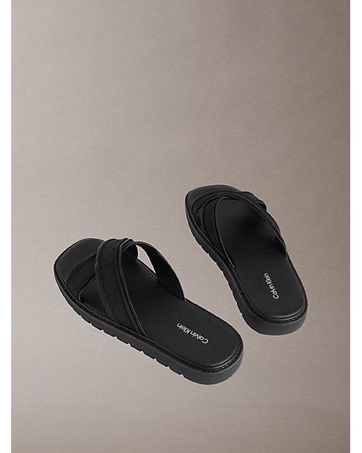 Calvin Klein Multicolor Luxor Logo Lightweight Lug Sandals for men