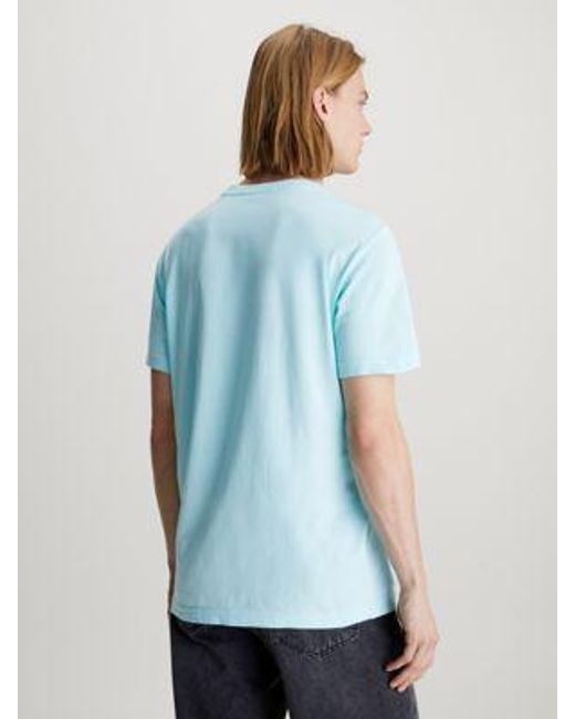 Calvin Klein Monogram T-shirt in het Blue voor heren