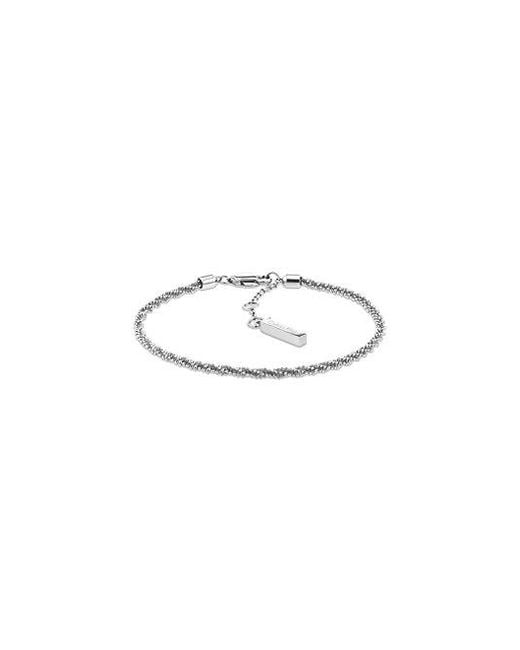 Calvin Klein White Jeans 2 -Piece Layered Bracelet Set