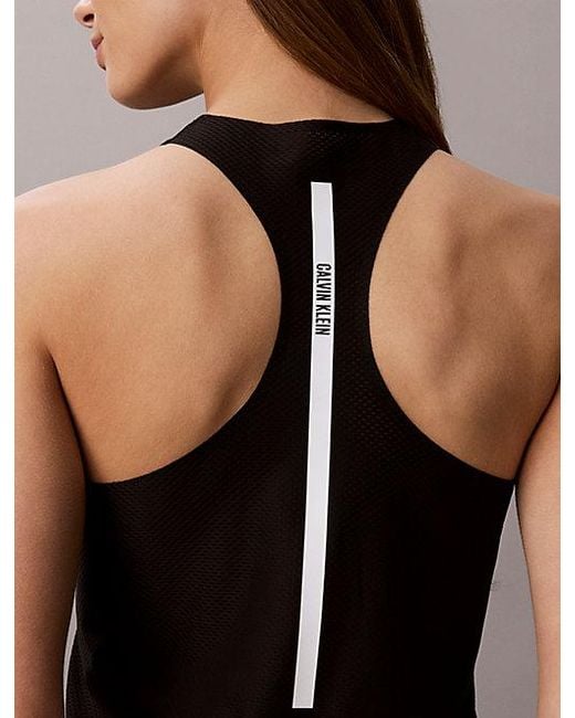 Calvin Klein Brown Sport Performance Mesh Racerback Gym Tank Top