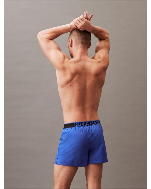 Calvin Klein Blue Intense Power Lounge Slim Woven Boxer for men