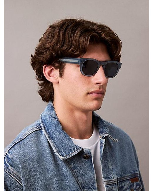 Calvin Klein Blue Round Sunglasses Ckj25601S