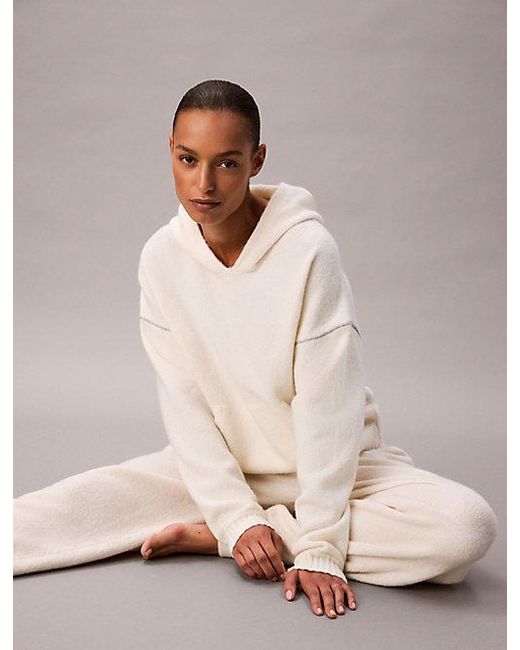 Calvin Klein Natural Plush Sweater Lounge Hoodie