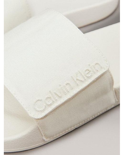 Calvin Klein Slippers Aus Canvas in Metallic für Herren